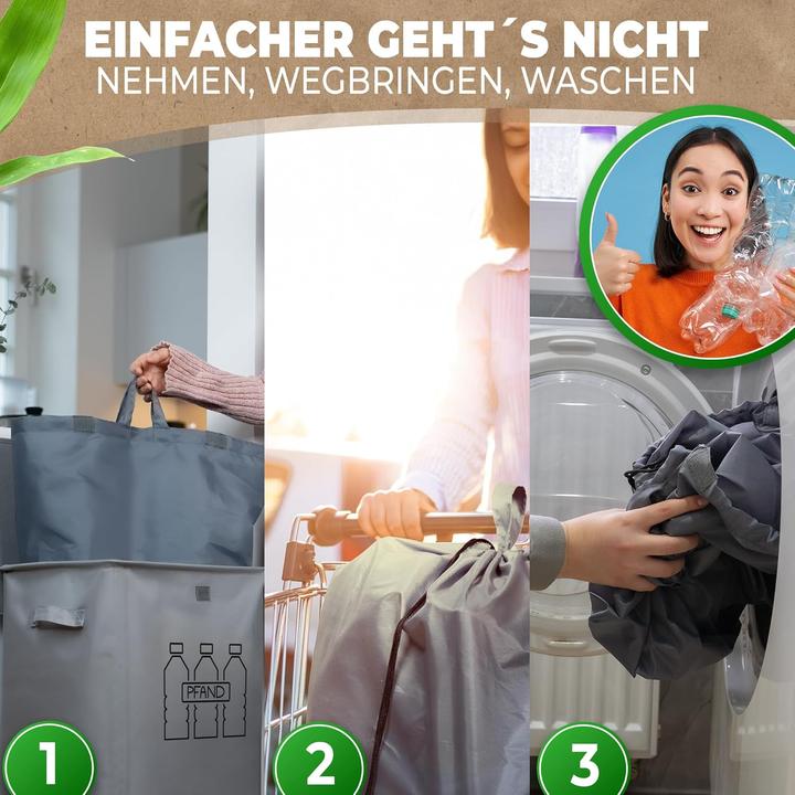 Actual product image Cottara Pfandflaschen Sammelbehälter mit Tragetasche (100 l)