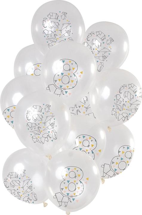 Produktbild Folat Luftballons Origami 8 Jahre 30cm - 12 Stück