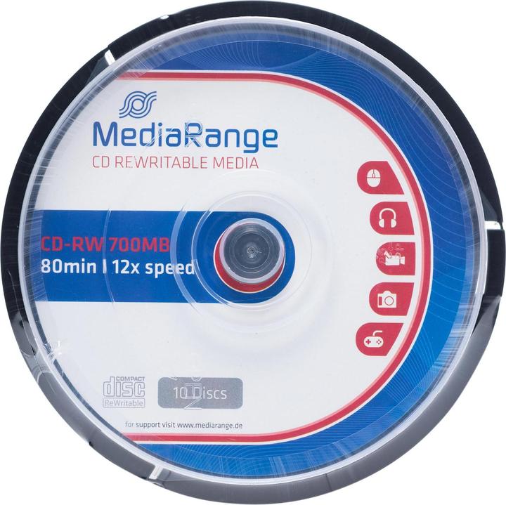 Produktbild MediaRange CD-RW 12x 700MB/80Min, 10er Sp. (10 x)