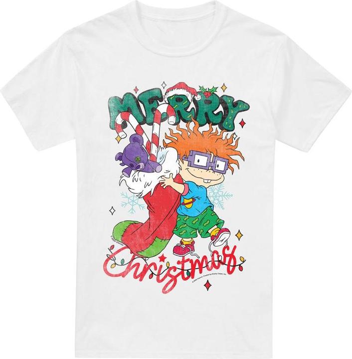 Actual product image Rugrats Mens Chucky Christmas Stocking T-Shirt (M)