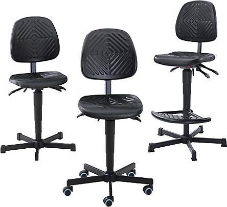 Actual product image Mey Industrial swivel chair, upholstered with PU foam, gas-lift height adjustment