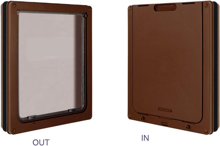 Image du produit Dog Mate Trappe à chien à double verrouillage, XL, marron (Chatière manuelle)