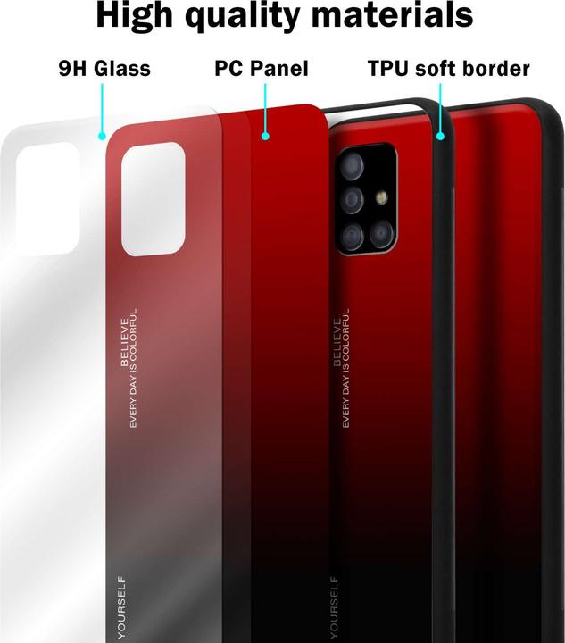 Image du produit Cadorabo Coque pour Samsung Galaxy A51 5G TPU 2 Farben Glas (Samsung Galaxy A51 5G)