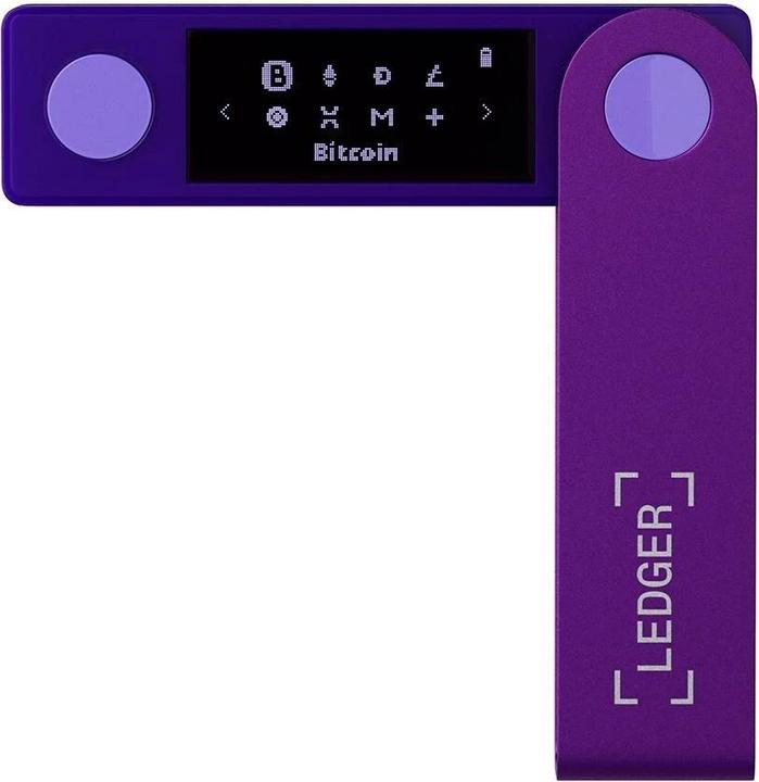Actual product image Ledger Nano X Amethyst Purple (Litecoin, Bitcoin, Cardano, Ether, Dogecoin, TRON, Ethereum Classic, Monero, Ripple, Bitcoin cash, Stellar)