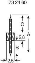 Actual product image OEM Male Connector 1 X 40 Pole RasterMass 2.54mm -Black