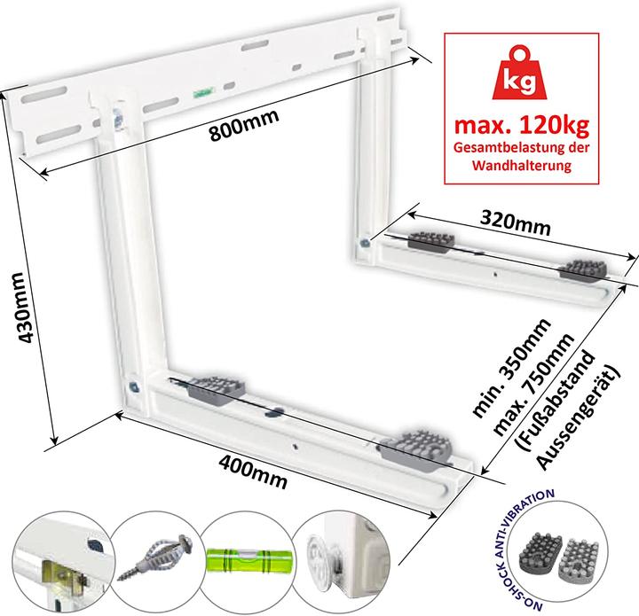 Image du produit Klima-B2B Support mural Giotto SG 120 Evo