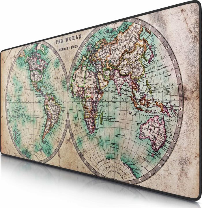 Produktbild CSL Gaming Mauspad, XXL Mausmatte 900 x 400mm, Präzision & Geschwindigkeit, Old Map (XXL)