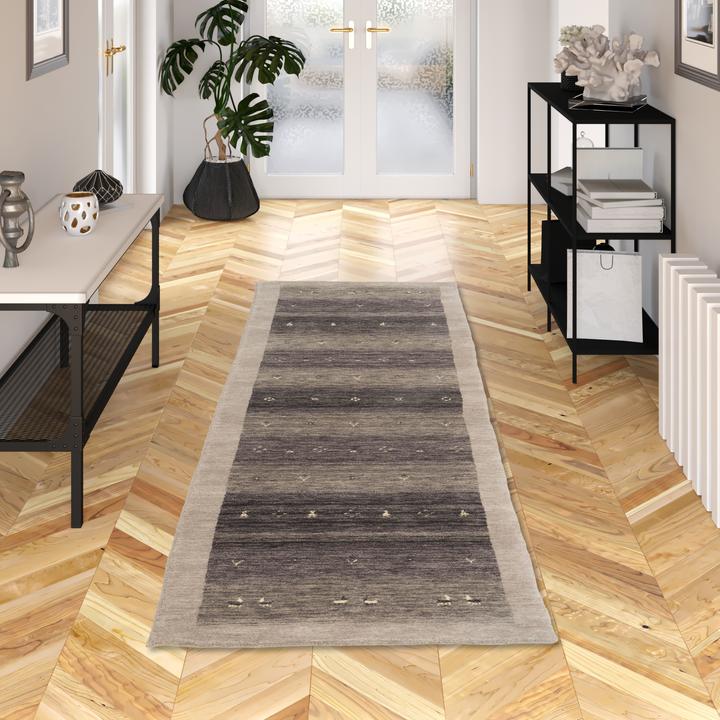 Produktbild Pergamon Natur Wolle Teppich Gabbeh Esta Läufer (70 x 300 cm)