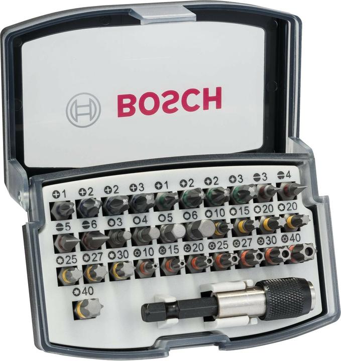 Produktbild Bosch Professional Zubehör Bits-Satz mit Klingenhalter (Kreuz Phillips PH M1, Kreuz Pozidriv PZ M1, Kreuz Pozidriv PZ M2, Kreuz Phillips PH M3, Kreuz Pozidriv PZ M3, Innensechsrund TX mit Loch M10, Innensechsrund TX Mit Loch M25, Innensechsrund TX mit Loch M27, Innensechsrund TX mit Loch M30, Innensechsrund TX Mit Loch M40, Sechskant (hexagonal) M3)