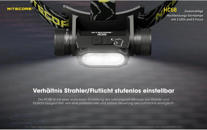 Produktbild Nitecore HC68 - 2000 Lumen, E-Focus (2000 lm)