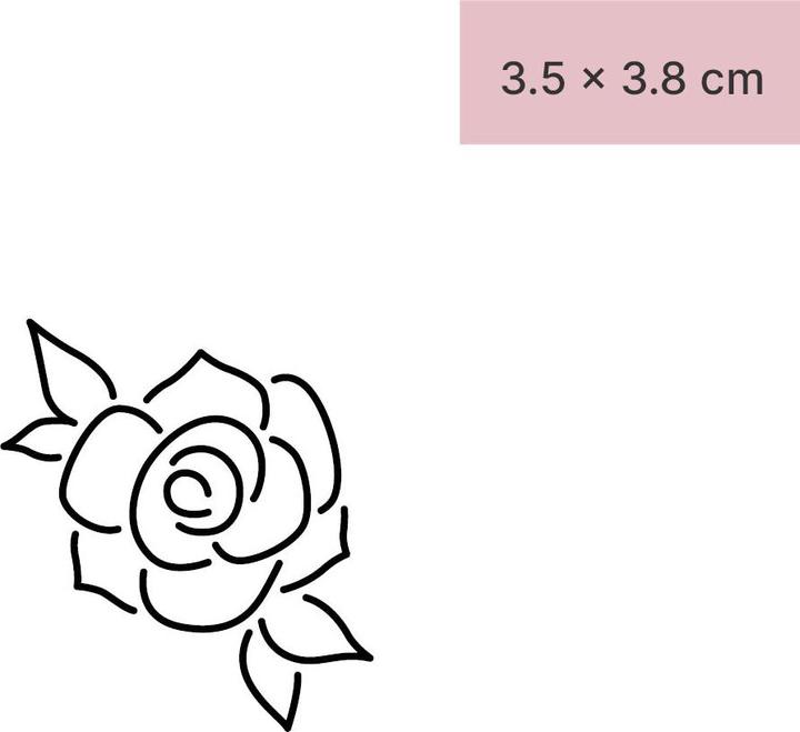 Produktbild minink Temporäres Tattoo – Rosenblüte