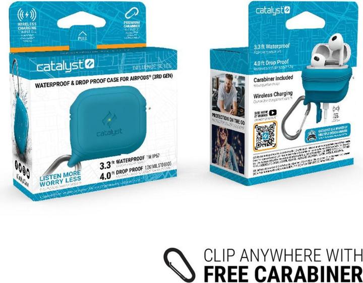 Actual product image Catalyst AirPods 3rd Gen. Waterproof Case Marine Blue (Headphone sleeve)