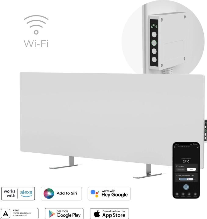 Immagine prodotto Aeno Riscaldatore Premium Eco Smart LED a infrarossi 700 W, grigio (700 W)