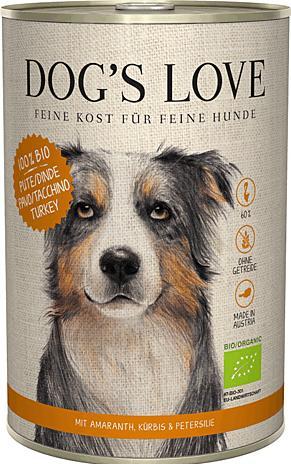 Produktbild Dog's love BIO Truthahn, Amaranth, Kürbis & Petersilie (Adult, 6 Stk., 239 g)