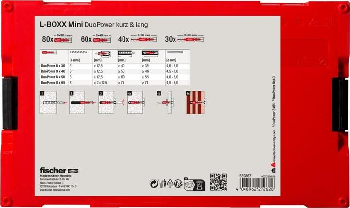 Produktbild Fischer FIXtainer - DuoPower kurz/lang (210) (210 Stk.)