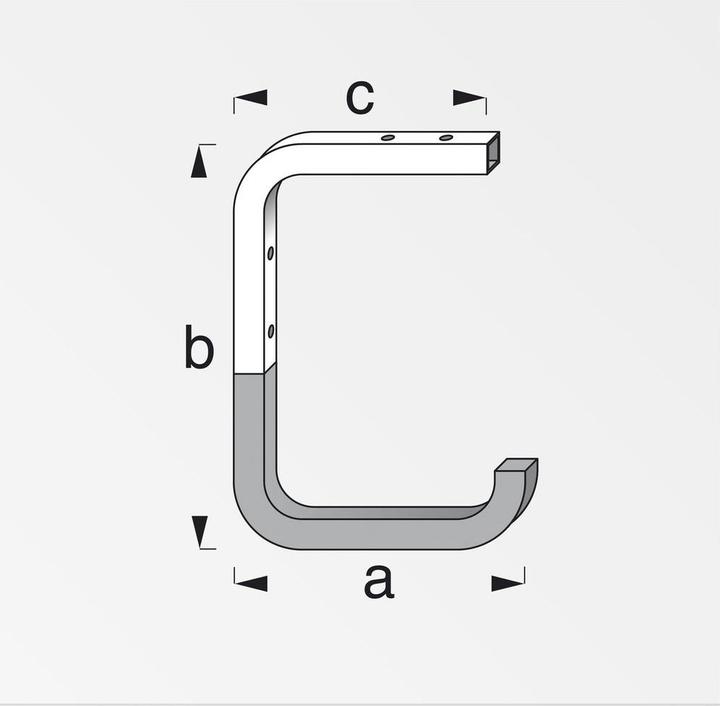 Actual product image Alfer Wall- Ceiling hook rubberized