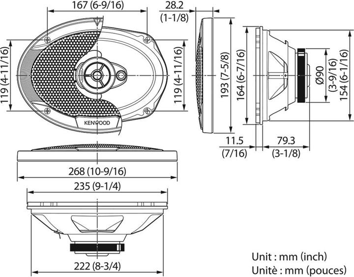 Produktbild Kenwood Corp. KFC-S6976EX (500 W, 3483.86 cm, 6 x 9")