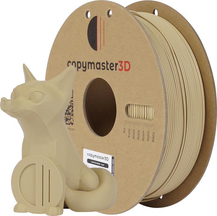 Image du produit Copymaster3D Turbo PLA Matte Filament for 3D Printer, 1.75 mm, Matte Sand (PLA, 1.75 mm, 1248 g)