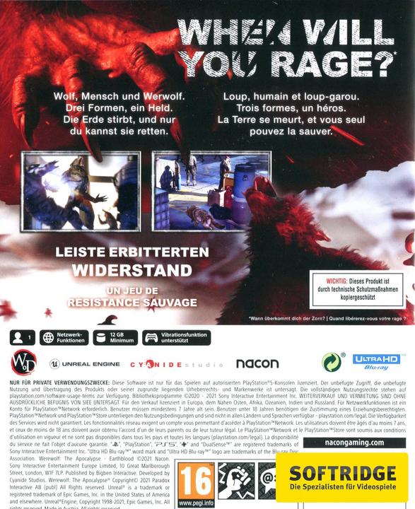 Actual product image Nacon Gaming Werewolf: The Apocalypse - Earthblood (PS5, DE, FR)