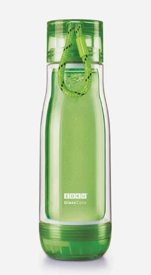 Immagine prodotto ZOKU Bottiglia di vetro con anima 475ml verde (0.48 l)