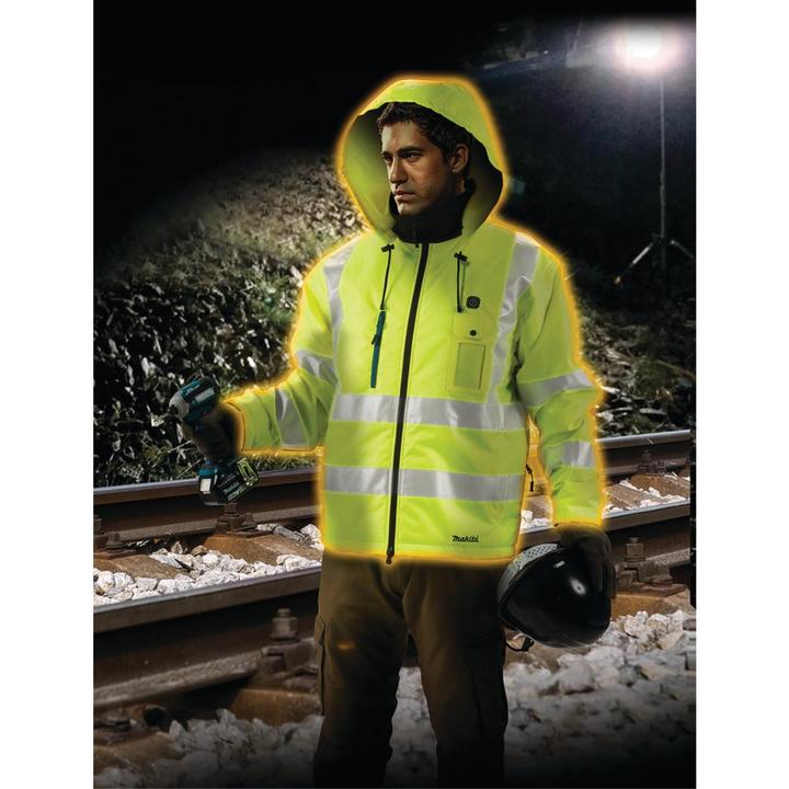 Actual product image Makita DCJ206Z3XL Battery heated signal jacket, 18V, size XXXL (3XL)