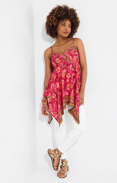 Actual product image Joe Browns Floral Shirred Waist Asymmetric Hem Top (6)