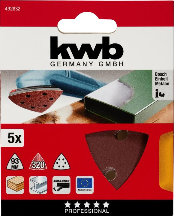Image du produit kwb Disques adhésifs Delta K320 /5pcs. (320)