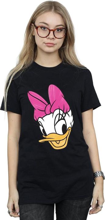 Actual product image Disney Womens/Ladies Daisy Duck Head Painted Cotton Boyfriend T-Shirt (S)