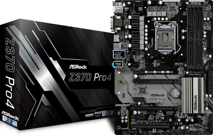 Immagine prodotto AsRock Z370 Pro4 (LGA 1151, Intel Z370, ATX)