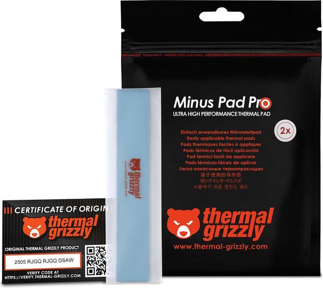 Produktbild Thermal Grizzly TG Minus Pad Pro - 120x20x0,5 mm 2 pcs (0.50 mm)