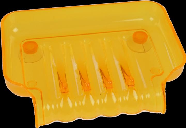 Seifenschale, Kunststoff, orange mit 2 Saugnäpfen (Handseife Nachfüllpackung)