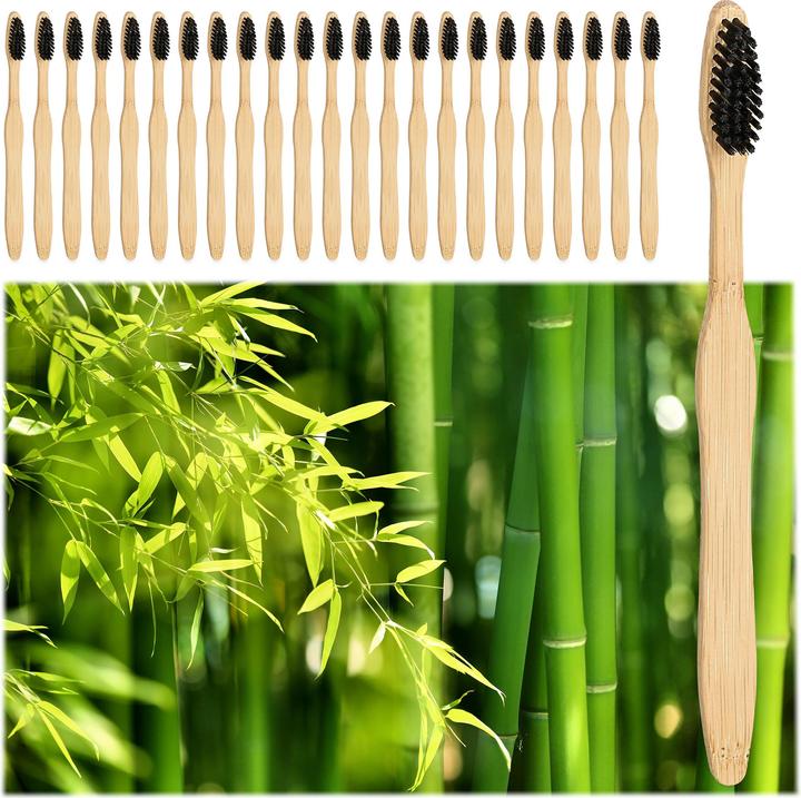 Produktbild Relaxdays Bambuszahnbürsten (Mittel, 24 x)