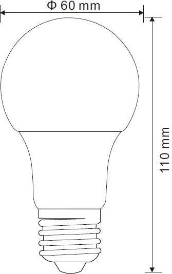 Produktbild Globo LED Leuchtmittel Aluminium 1xE27 LED (E27, 9 W, 810 lm, 1 x, F)