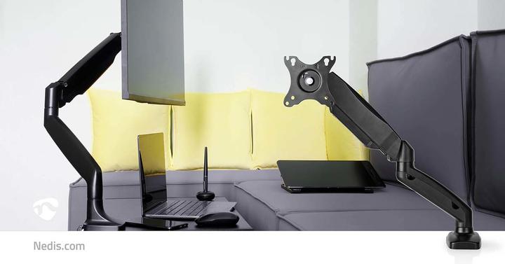 Produktbild Nedis Schreibtisch Monitorhalterung | Gasfeder | 1 Bildschirm(e) | 15 - 32 " | 75x75 / 100x100 | Vol (Tisch, 32")