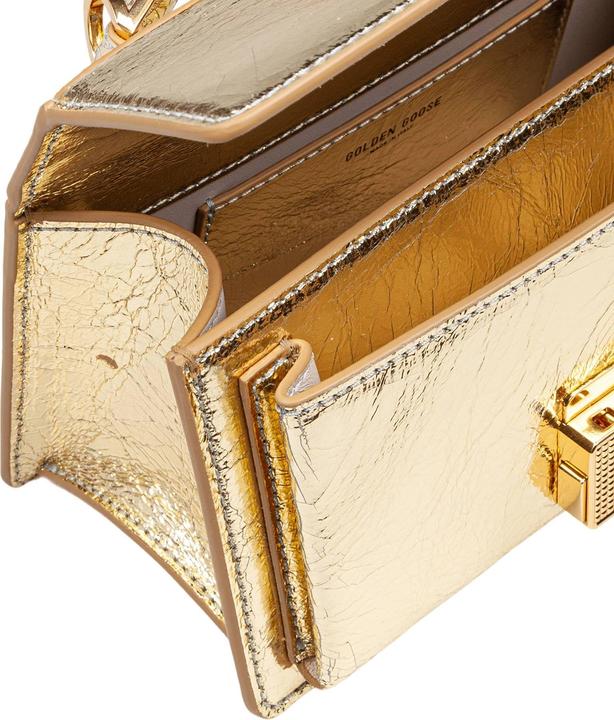Actual product image Golden Goose venezia small handbag in gold color leather