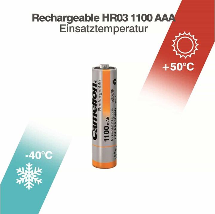 Actual product image Camelion Rechargeable Accu (4 pcs., AAA, 1100 mAh)