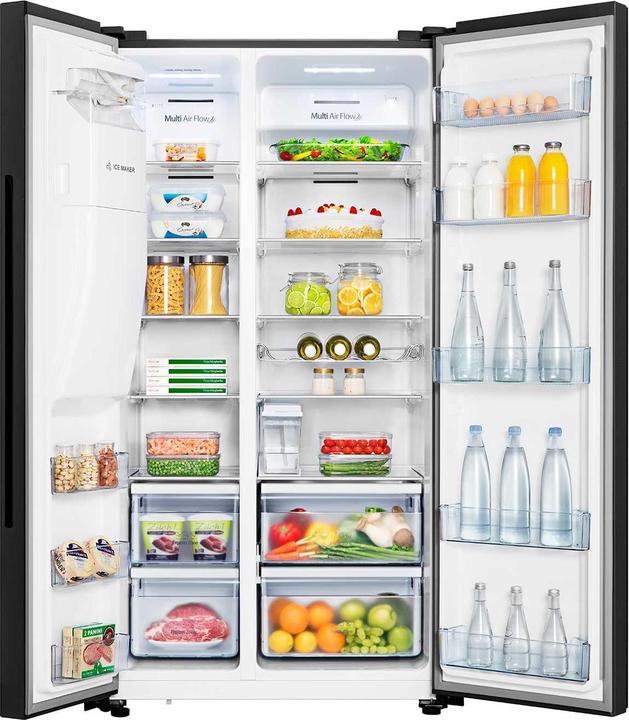 Image du produit Hisense RS694N4GBE Side-by-Side Kühlkombination Freistehend 562 l E Schwarz (562 l)