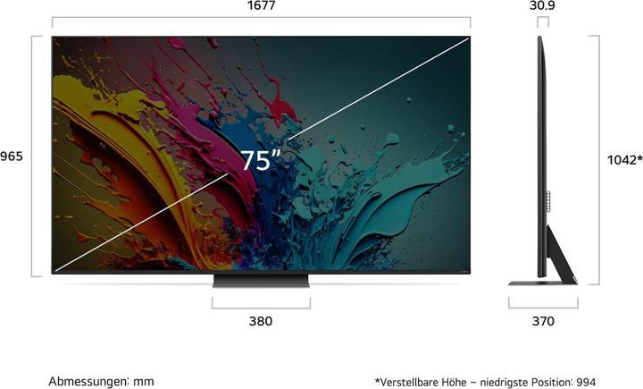 Actual product image LG 75QNED87T6B (75", QNED87, QNED, 4K, 2024)