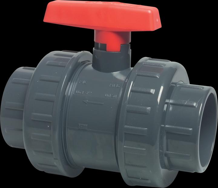 Produktbild Magni PVC-U Kugelhahn 40 mm Klebemuffe 16bar DN32 Grau Typ AK