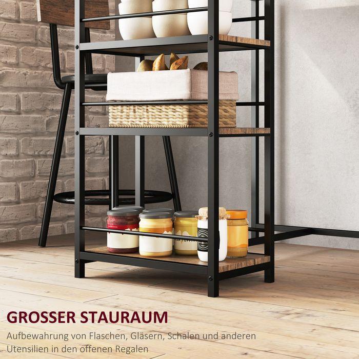 Immagine prodotto Swisshandel24 Bartisch mit Barhocker Set, 3-tlg. Bartisch-Set mit Küchentisch, 2 Barstühlen