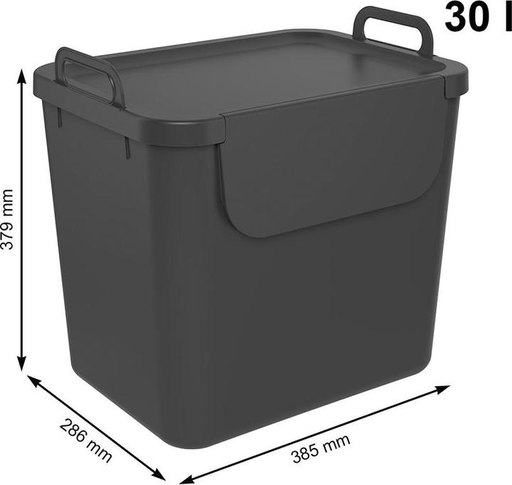 Actual product image Rotho Set of 3 recycling waste systems 30 L JIVE (90 l)