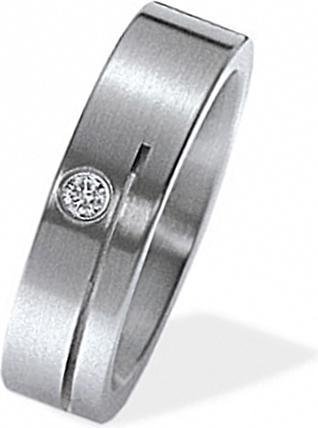 Produktbild Xen Bandring mit 1 Brillant 0,02 ct. - Schlitz mattiert 6 mm (21, 66)