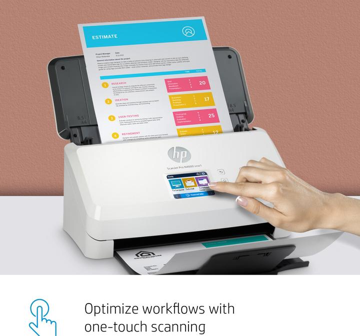 Actual product image HP ScanJet Pro N4000 snw1 (USB, LAN, WLAN)