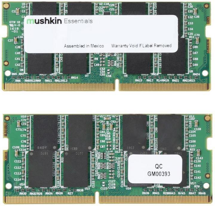 Produktbild Mushkin DDR4 SO-DIMM 16 GB 2400-CL17 - Dual-Kit - Essential (2 x 8GB, 2400 MHz, DDR4-RAM, SO-DIMM)