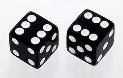 Actual product image AllParts AP PK 3250-023 Dice Knob (set2) black (Instrument spare parts)