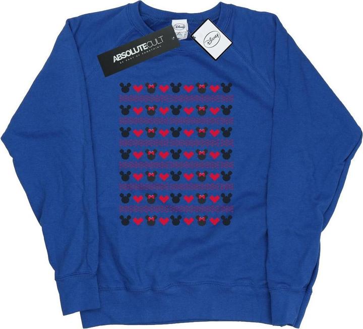 Disney Mickey And Minnie Christmas Hearts Sweatshirt (L)