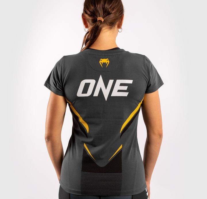 Actual product image Venum ONE FC Impact T-shirt - for women - Grey/Yellow (M)