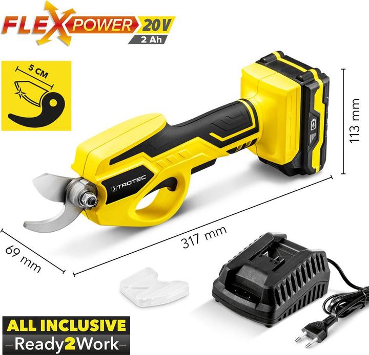 Actual product image Trotec Battery Garden Shears PGSS 15-20V