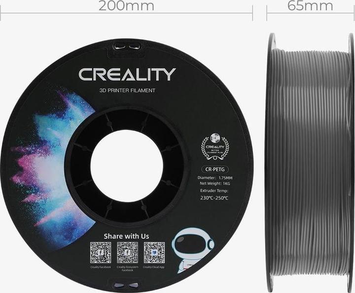Image du produit Creality Filament (PETG, 1.75 mm, 1000 g, Gris)