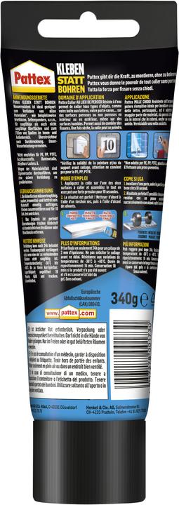 Actual product image Pattex Bonding instead of drilling Water-resistant (340 g)